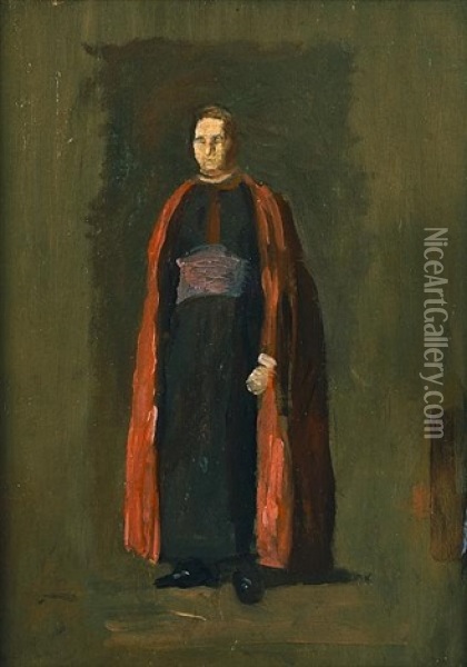 The Cardinal Oil Painting - Thomas Eakins