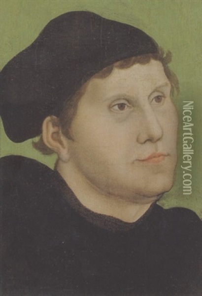 Bildnis Von Martin Luther Oil Painting - Lucas Cranach the Elder