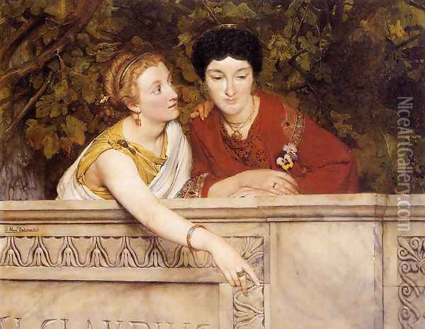 Gallo Roman Women Oil Painting - Sir Lawrence Alma-Tadema