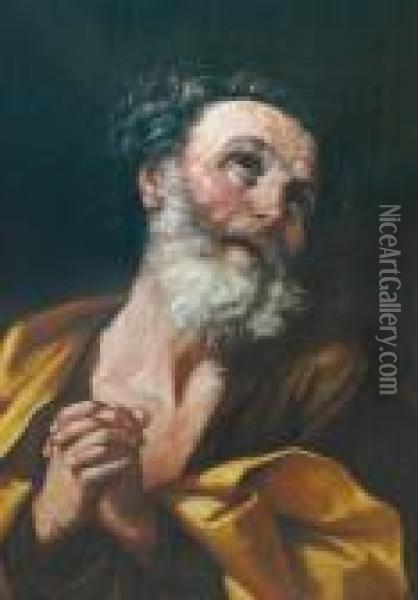  Saint Pierre En Priere  Oil Painting - Guido Reni