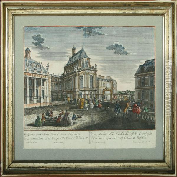La Chapelle Du Chateau De Versailles Oil Painting - Balthazar Frederic Leizelt
