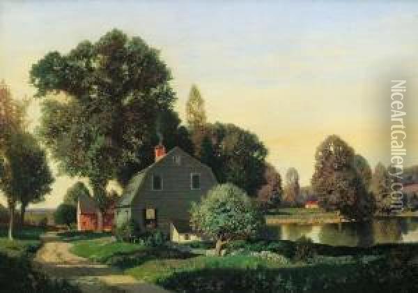 Summer Reflections Oil Painting - Henry Pember Smith