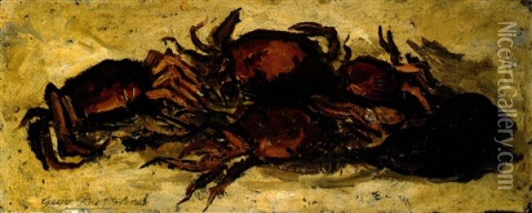 Granchi E Cozze Oil Painting - Giovanni Bartolena
