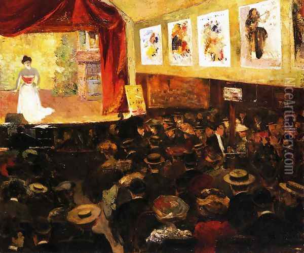 The Cafe-Concert Oil Painting - Louis Abel-Truchet