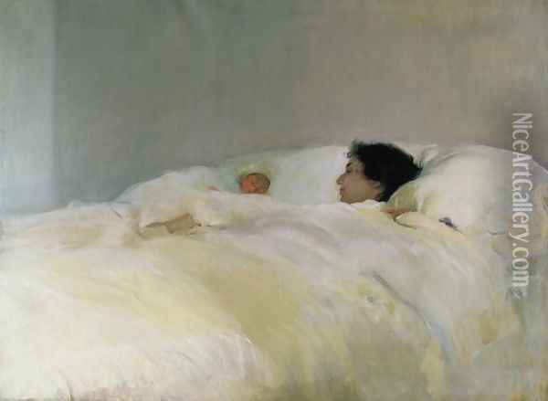 Mother, 1895 Oil Painting - Joaquin Sorolla Y Bastida