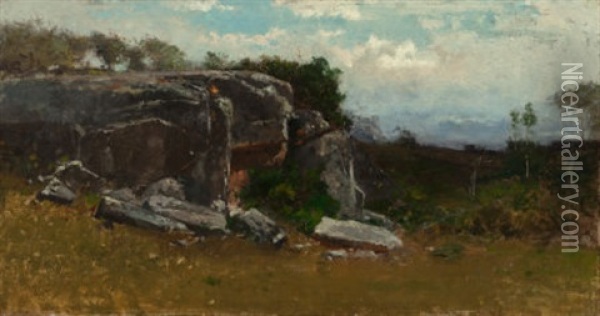 Barney's Joy Cliff Oil Painting - Robert Swain Gifford