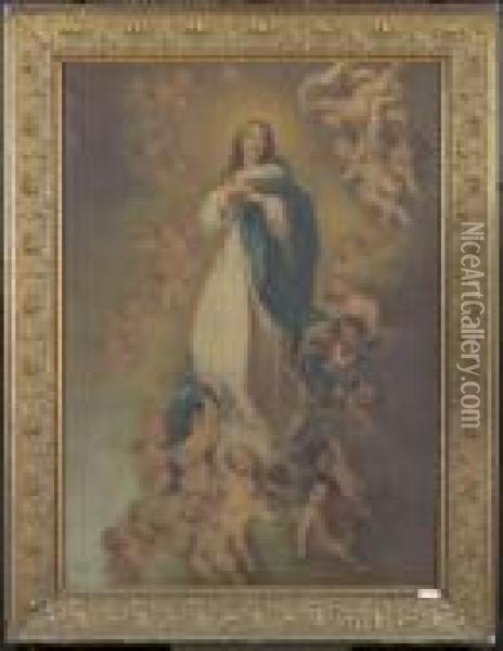Maria Immaculata. Oil Painting - Bartolome Esteban Murillo