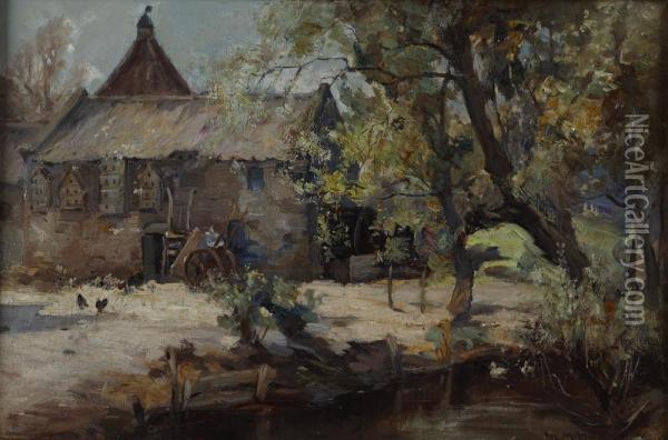 By The Mill Oil Painting - Joseph Milner