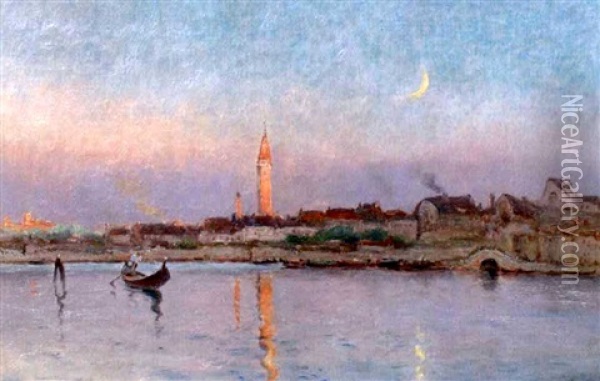 Venise, La Lagune Oil Painting - Marie Joseph Leon Clavel