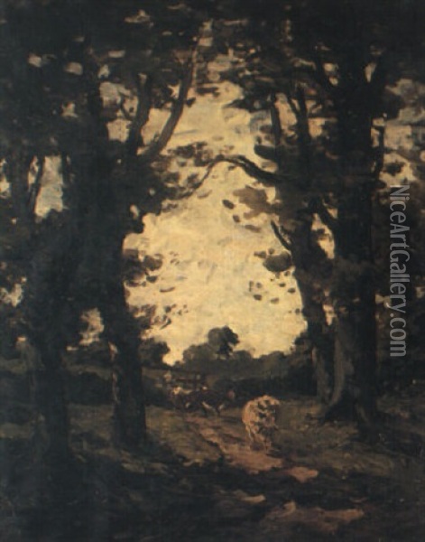 Vista Through Trees Oil Painting - Nathaniel Hone the Younger