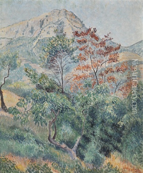 Le Bau De 4 Heures, Toulon Oil Painting - Lucien Pissarro