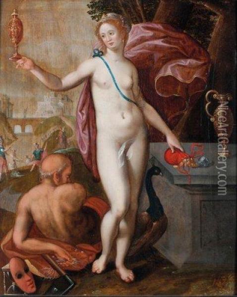 Allegorie De La Prosperite. Oil Painting - Jacob I De Backer