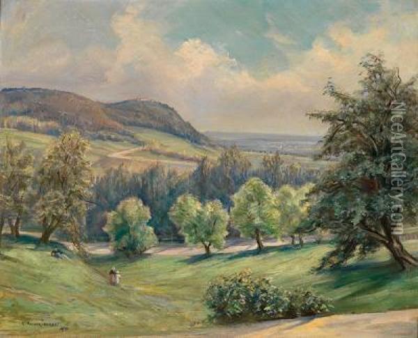 Kahlenberg Oil Painting - Carl Kaiser-Herbst
