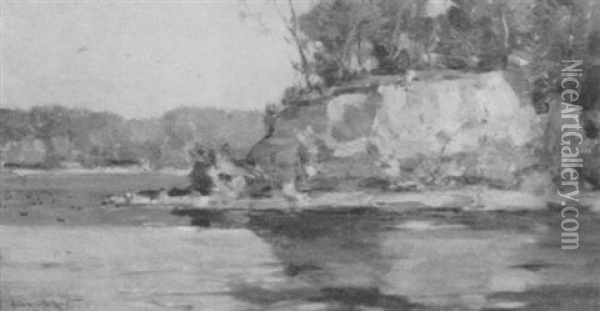 Marlboro Point On Potomac Oil Painting - Walter Granville-Smith