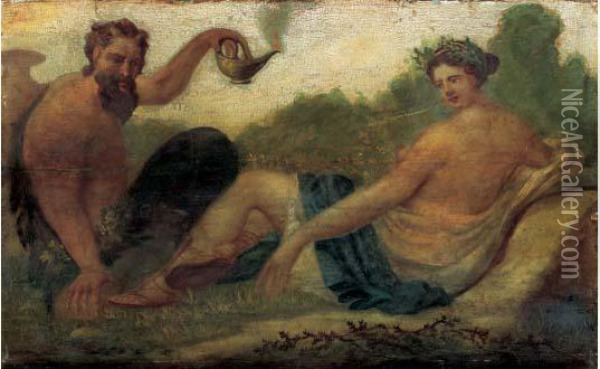Scene Mythologique Oil Painting - Alexander Andreivich Ivanov