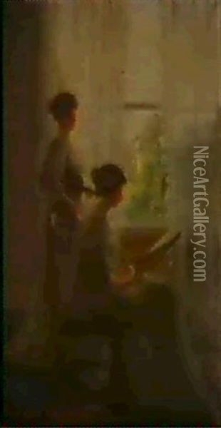 The Music Lesson Oil Painting - Walter Bonner Gash