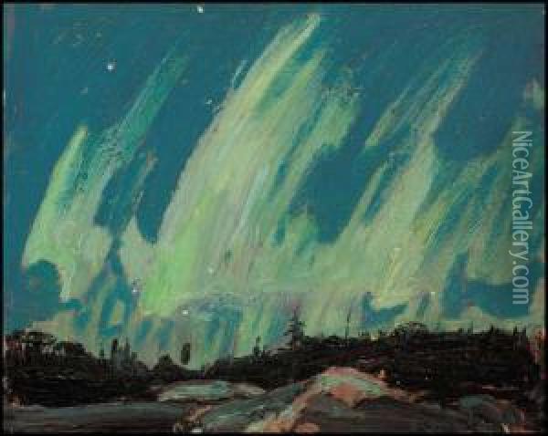 Northern Lights Oil Painting - Tom Thomson