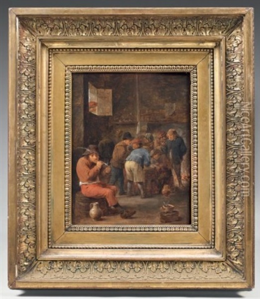 Interieur De Taverne Avec Un Fumeur De Pipe Oil Painting - David Teniers Iv