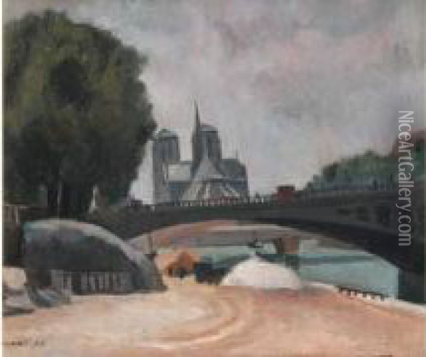 L'abside De Notre-dame Oil Painting - Georges Darel