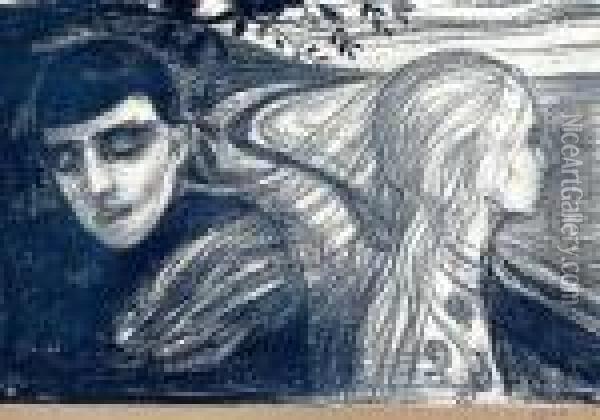 Separation Ii Oil Painting - Edvard Munch