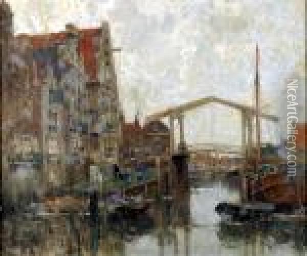 Vue D'amsterdam Oil Painting - Hendrick, Henri Cassiers
