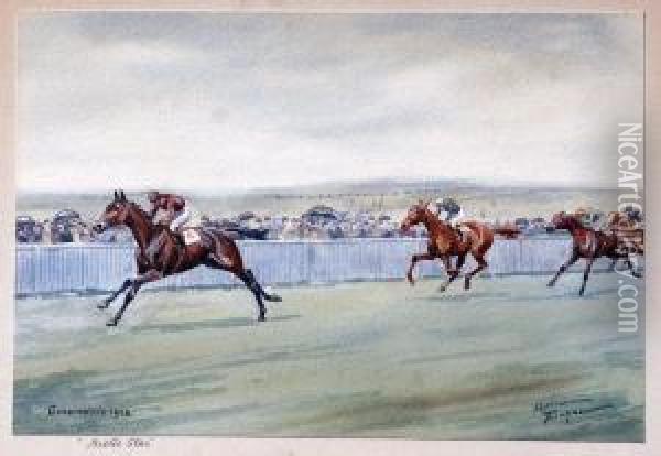 Two Racing Scenes Oil Painting - Algernon A.Cankerian Thompson