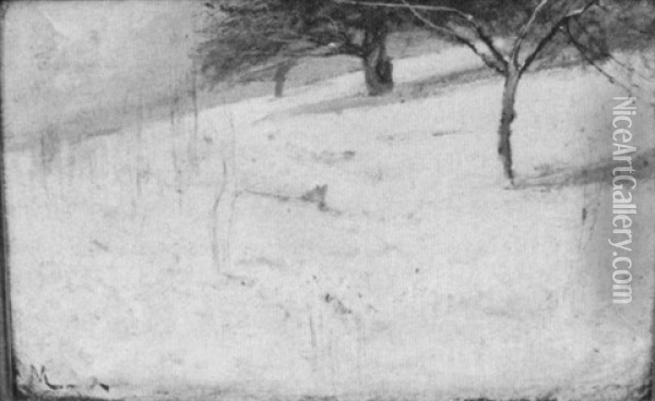 Snow Scene Oil Painting - John Francis Murphy