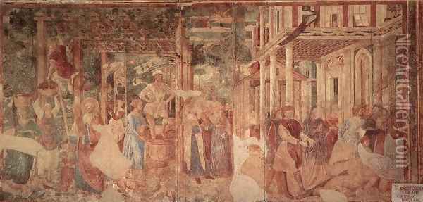 The Vintage and Drunkenness of Noah 2 Oil Painting - Benozzo di Lese di Sandro Gozzoli