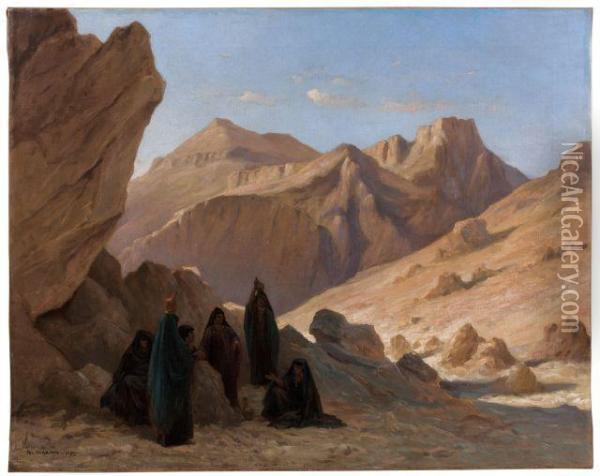 La Halte, Palestine Oil Painting - Paul Louis Leger Chardin