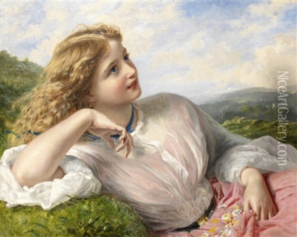 The Song Of The Lark Oil Painting - Sophie Anderson