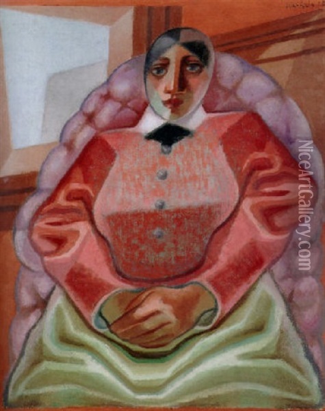Femme Dans Un Fauteuil Oil Painting - Juan Gris