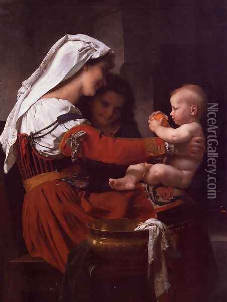 Maternal Admiration Oil Painting - William-Adolphe Bouguereau
