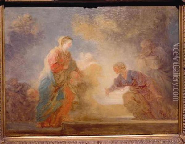 The Visitation Oil Painting - Jean-Honore Fragonard