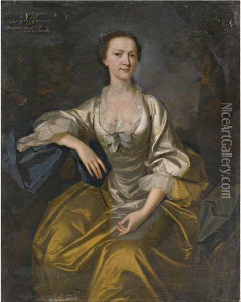Portrait Of Mrs. Baldwin Oil Painting - Joseph Highmore