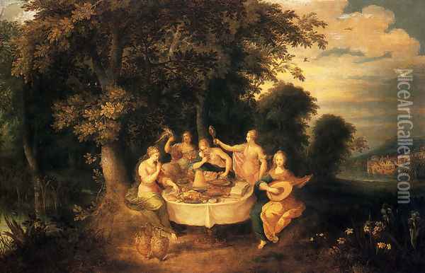 The Five Senses Oil Painting - Frans the younger Francken
