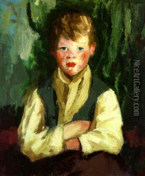 A Little Irishman Oil Painting - Robert Henri