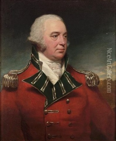 Portrait Of An Officer In Uniform Oil Painting - Sir William Beechey
