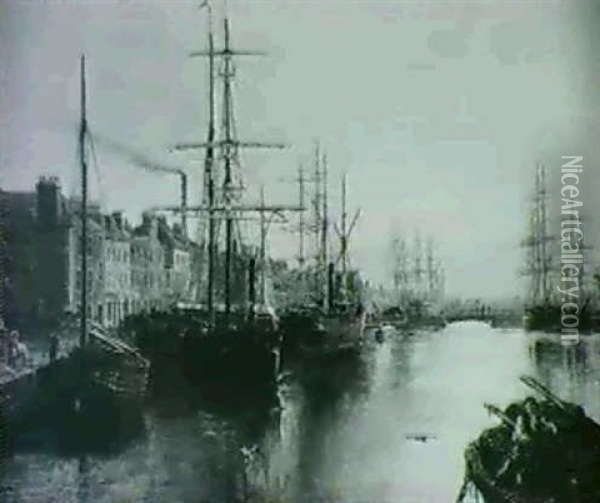 Port Of Aberdeen Oil Painting - Claude T. Stanfield Moore
