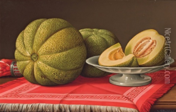Melons Oil Painting - Levi Wells Prentice