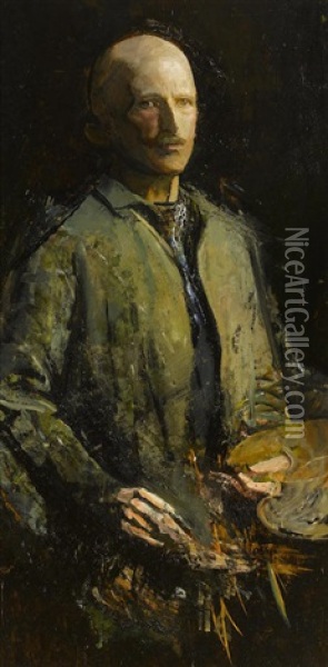 Self-portrait Oil Painting - Abbott Handerson Thayer