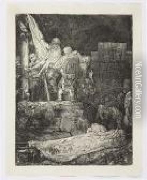 The Descent From The Cross: By Torchlight<</b> Oil Painting - Rembrandt Van Rijn