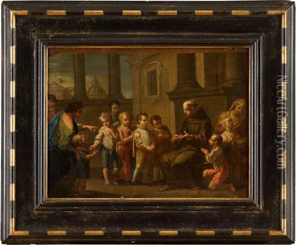 La Lezione Di Catechismo Oil Painting - Pasquale De Rossi