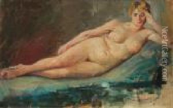 Akt Kobiecy Oil Painting - Stanislaw Janowski