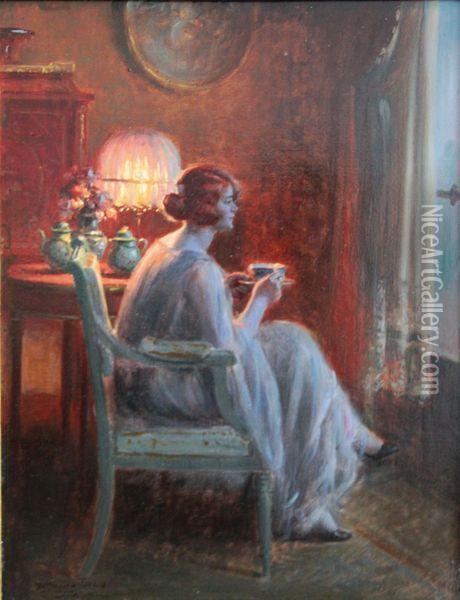 Le The Oil Painting - Delphin Enjolras