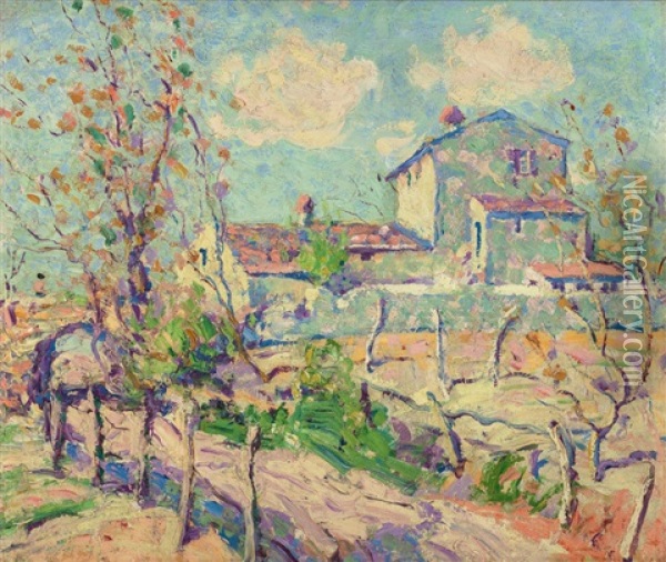 Landscape (cagnes-sur-mer, France) Oil Painting - Arthur Dove