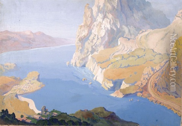 Korsische Landschaft Oil Painting - Georges de Feure
