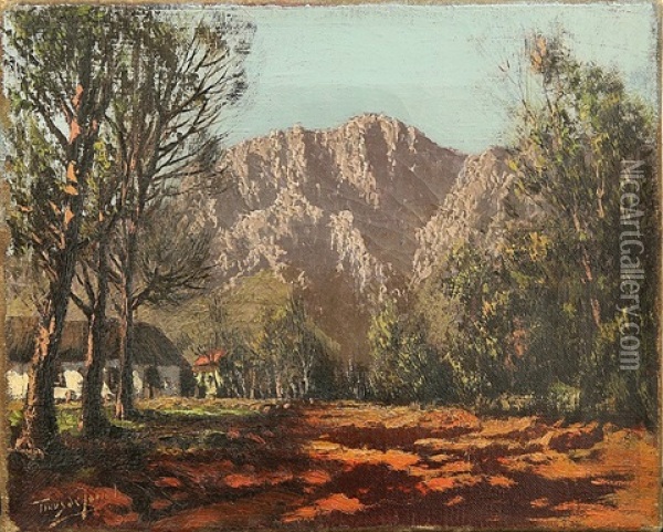 Mountain Landscape Oil Painting - Tinus de Jongh