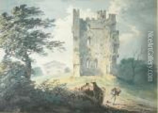 Helmsley Castle, Yorkshire Oil Painting - William Payne