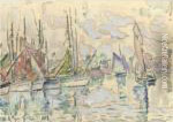 Sables, Le Port Oil Painting - Paul Signac