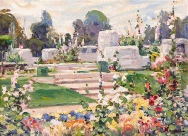 Garden Of Remembrance, Worcester Oil Painting - Pieter Hugo Naude